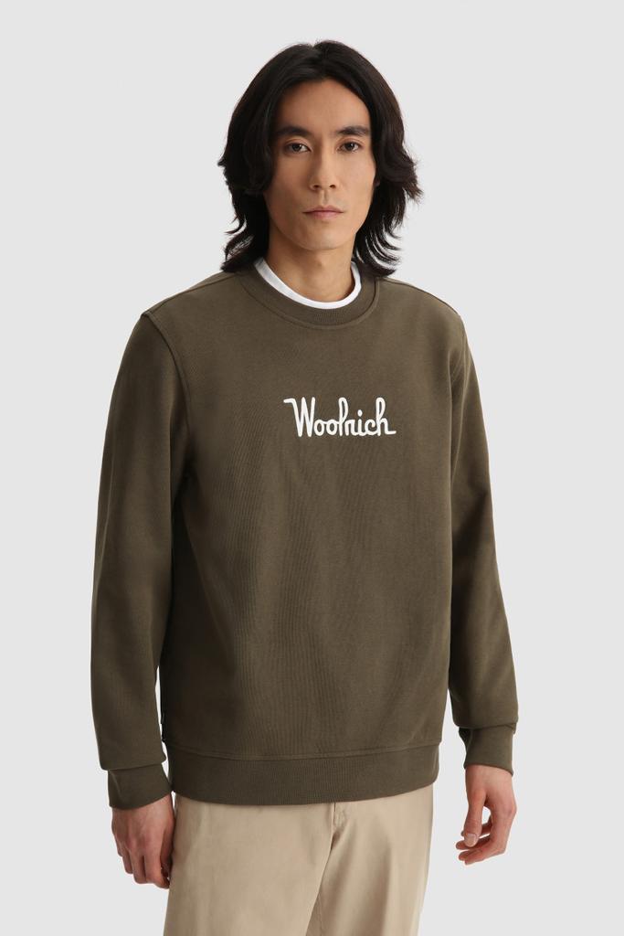 Felpa Verde Girocollo Woolrich 31 Corso Porta Luce Woolrich Uomo