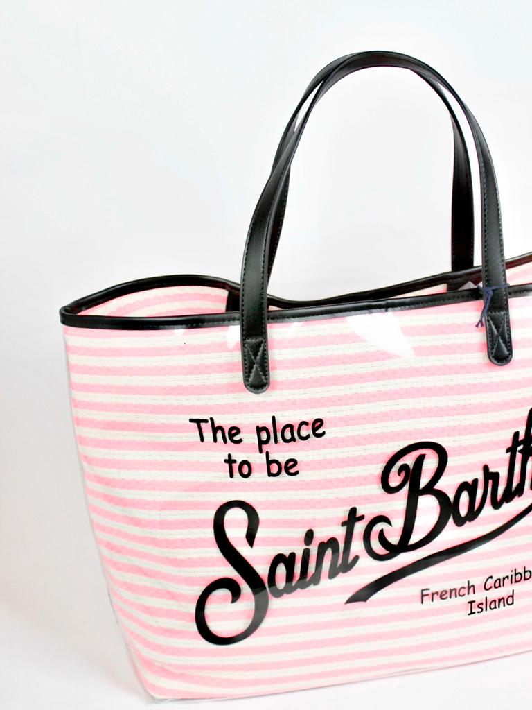 Borsa Mare in Pvc Trasparente e nero Saint Barth