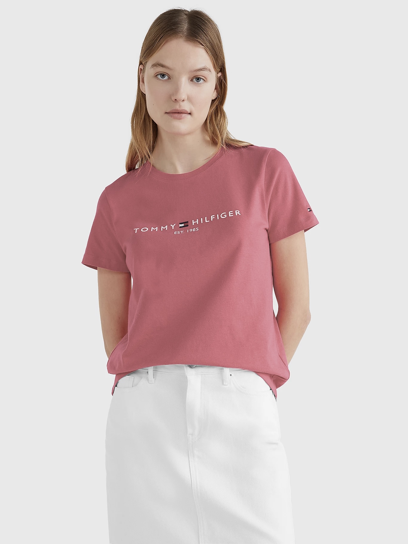 Intens zeven garage T-shirt Rosa Donna | Tommy Hilfiger - 31 Corso Porta Luce