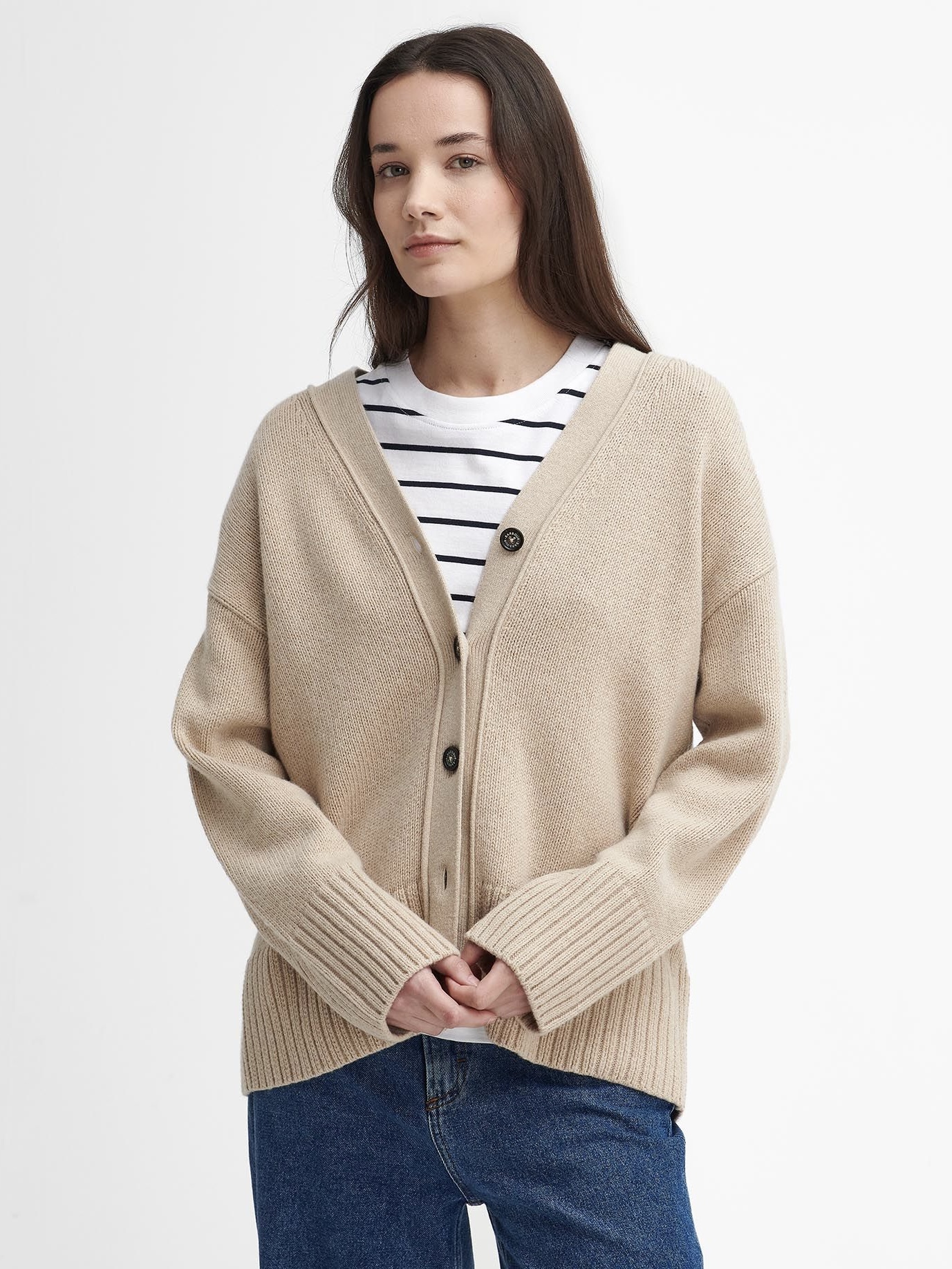 Cardigan Joni Beige Barbour Donna 31 Corso Porta Luce