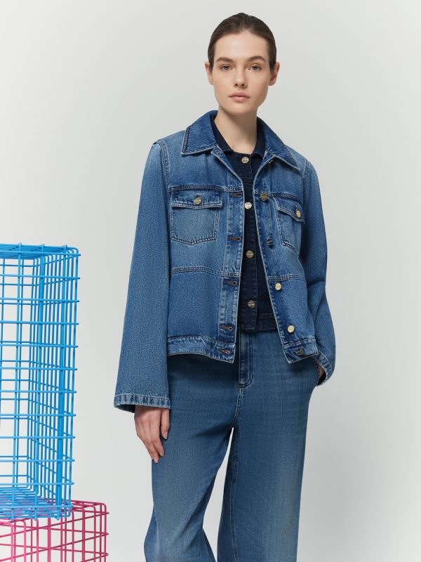 giacca camicia in denim donna astrale iBlues look